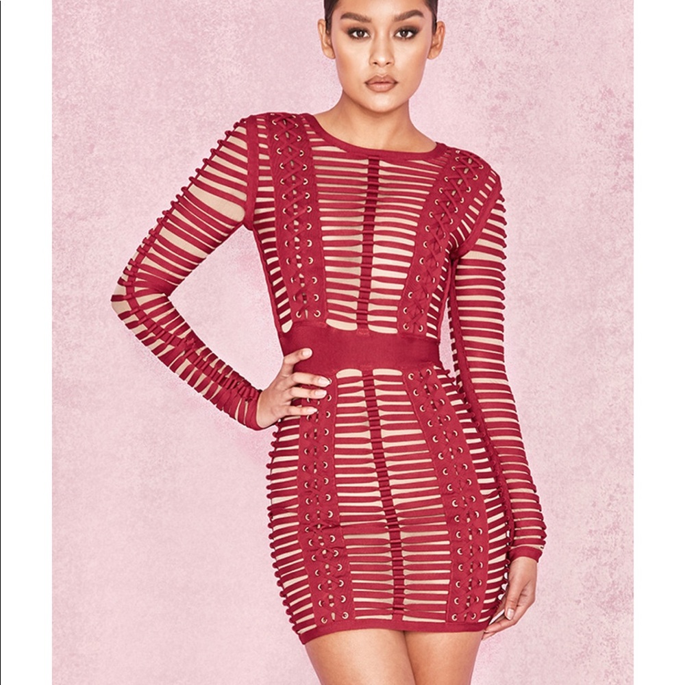 New! Red house of cb bodycon dress super fit